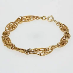 Bracelet ancien or double rang filigrané