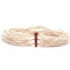 Bracelet ancien or jaune rubis et perles fines