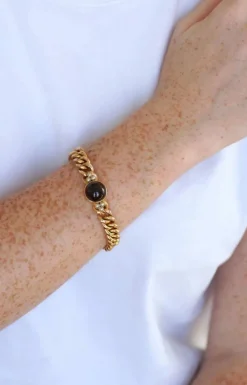 Bracelet Ancien or jaune et grenat