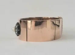 Bracelet ancien or rose, perles et diamants anciens
