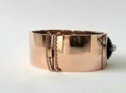 Bracelet ancien or rose, perles et diamants anciens