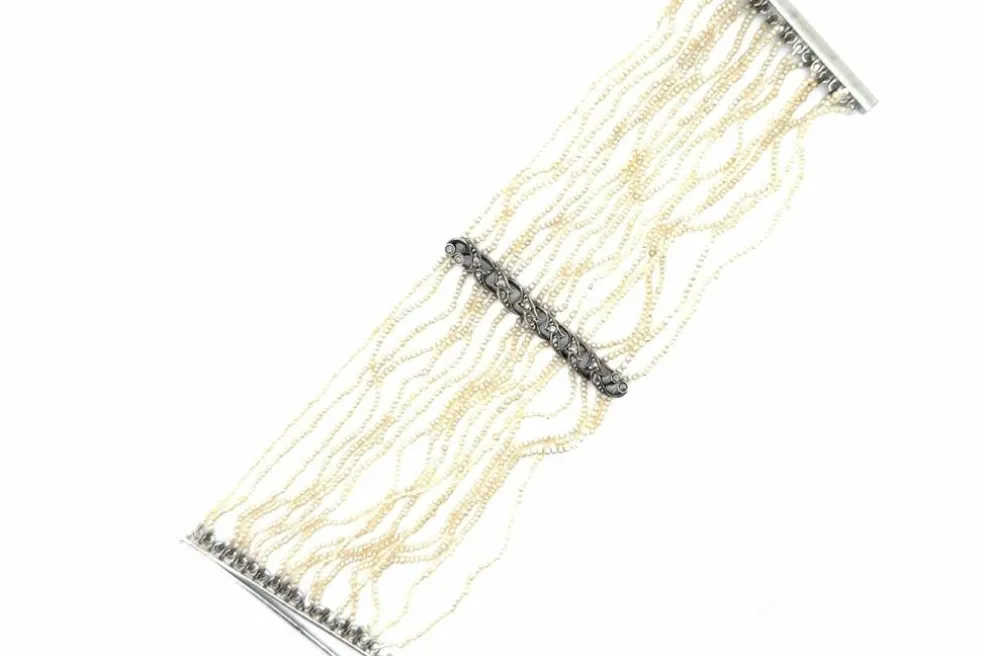 Bracelet ancien perles fines et diamants