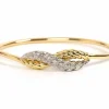 Bracelet Années 70 en or jaune et blanc 18 carats serti de diamants