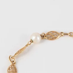 Bracelet années 20 Maille filigranée Perles