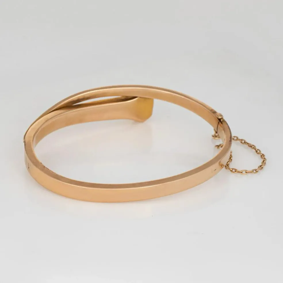 Bracelet antique à clous édouardiens L. Fritzsche en or rose 14 carats en forme de fer à cheval 1908