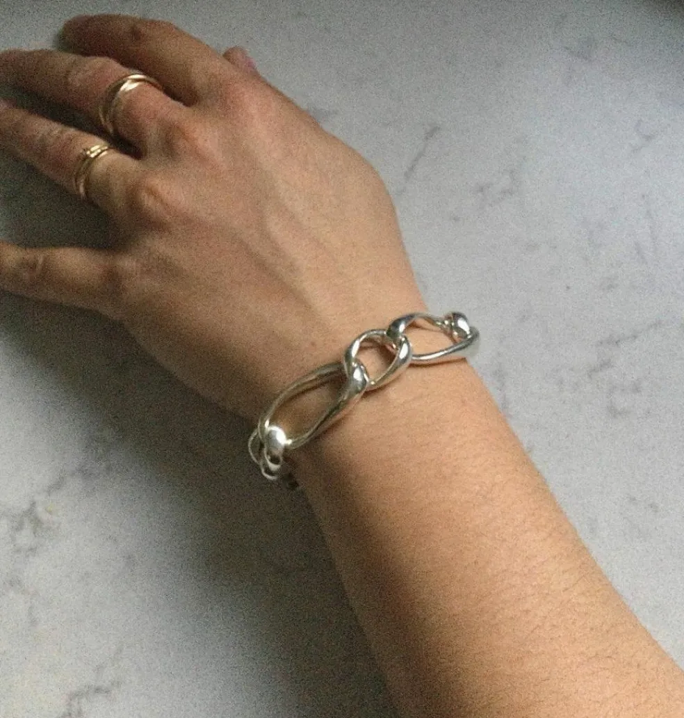 Bracelet Argent Mailles Cheval