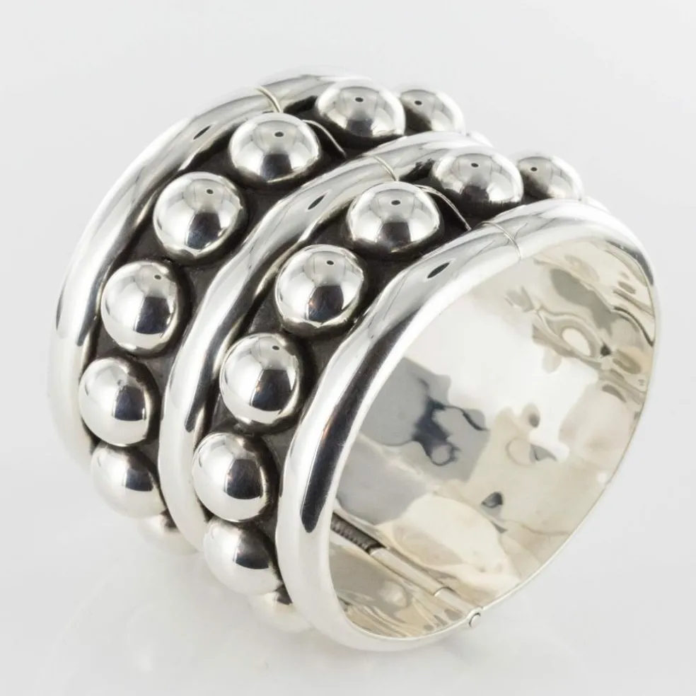 Bracelet argent manchette style Désprès