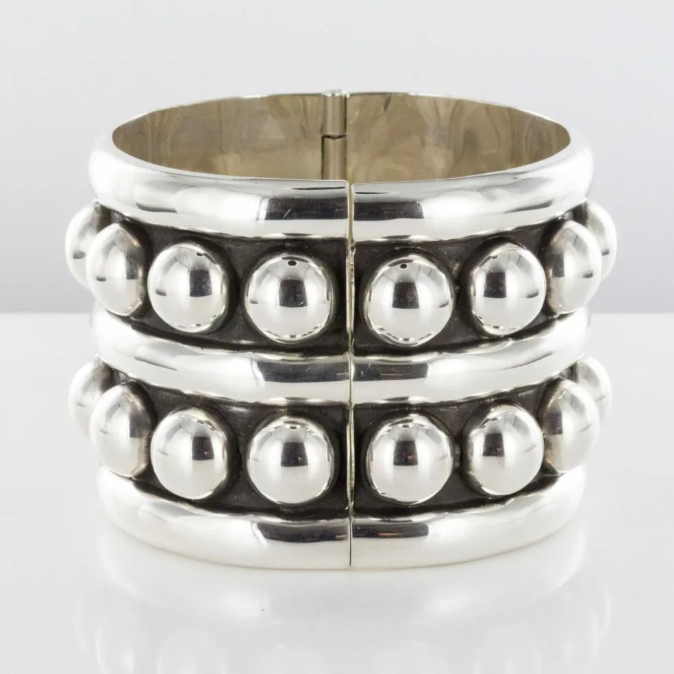 Bracelet argent manchette style Désprès