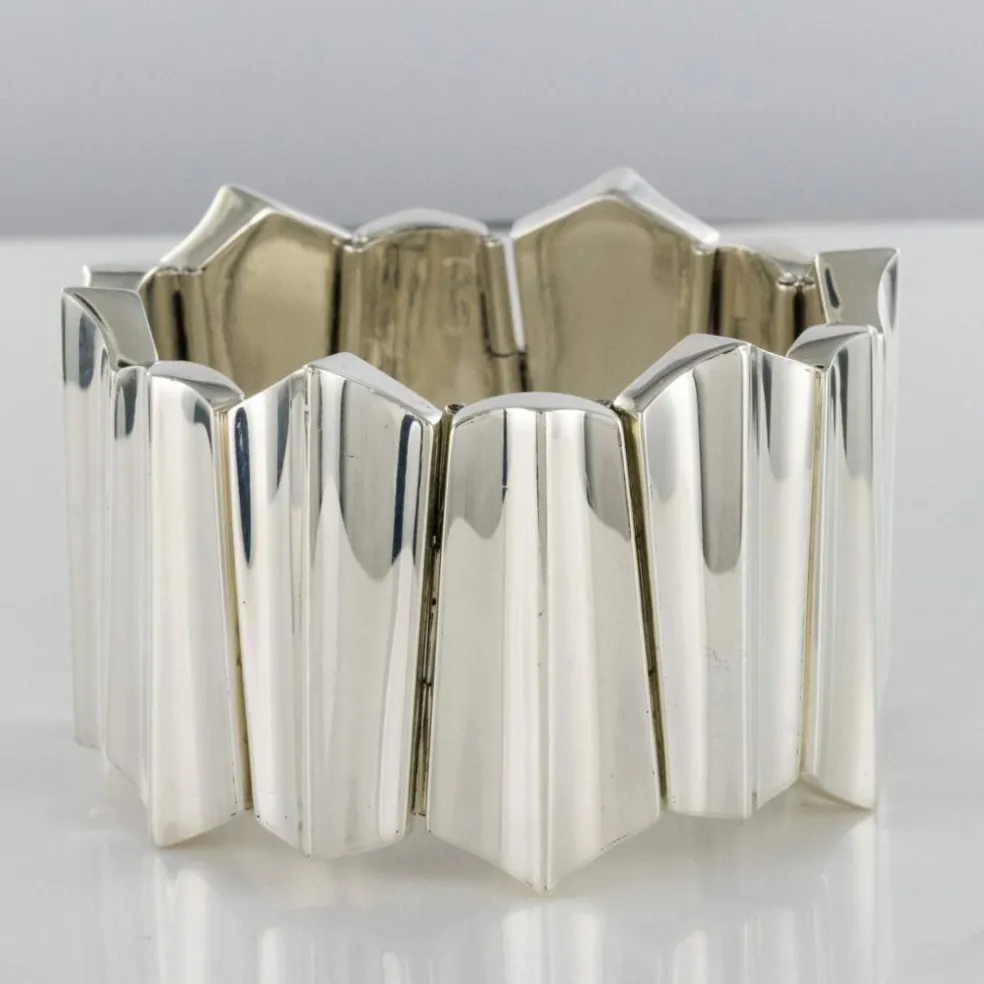 Bracelet argent moderniste