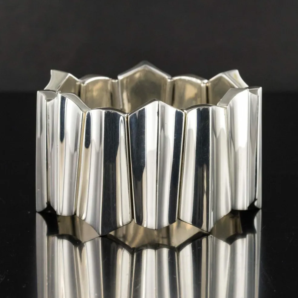 Bracelet argent moderniste
