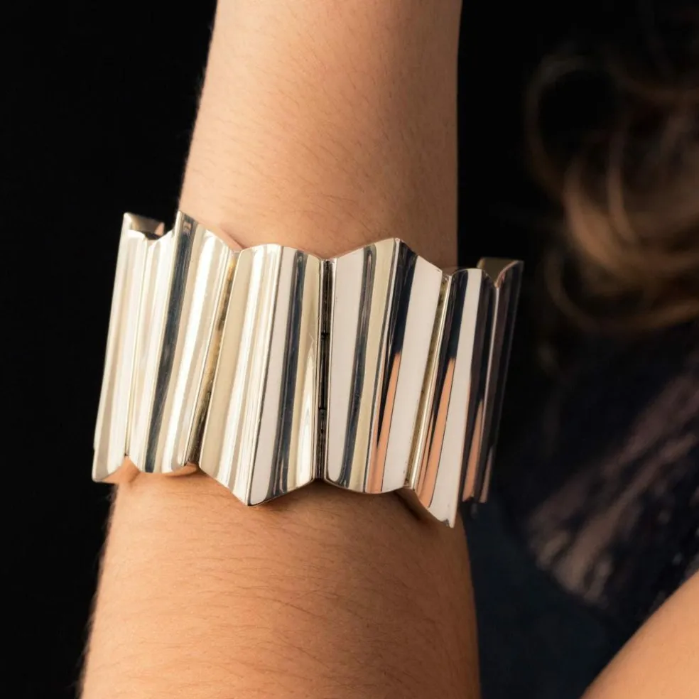 Bracelet argent moderniste