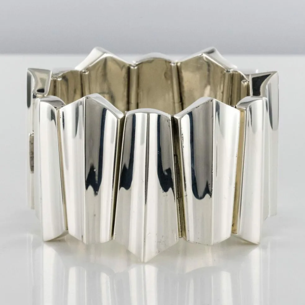 Bracelet argent moderniste