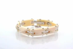 Bracelet Art déco bakélite et platine
