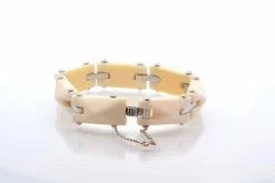 Bracelet Art déco bakélite et platine