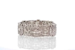 Bracelet Art Déco diamants en platine