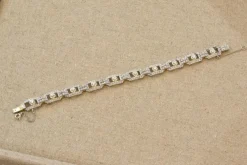 Bracelet art déco diamants en or 18k