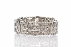 Bracelet Art Déco diamants en platine
