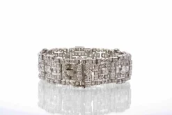 Bracelet Art Déco diamants en platine