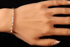 Bracelet Art Déco en diamants et perles
