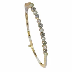 Bracelet Art Déco en diamants et perles