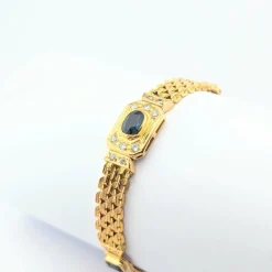 Bracelet Art déco en or jaune diamants et saphirs