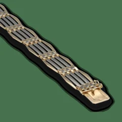 Bracelet Art Déco en or 18K (jaune & gris) – Années 1930 – 20,80 g