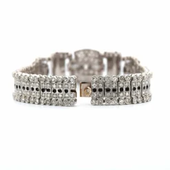Bracelet Art Déco en platine et diamants