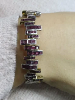 Bracelet Art Déco Rubis