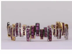 Bracelet Art Déco Rubis