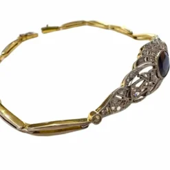 Bracelet Art Déco saphir diamants