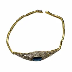 Bracelet Art Déco saphir diamants