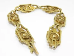 Bracelet Art Nouveau Or Email et Perles