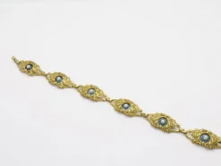 Bracelet Art Nouveau Or Email et Perles