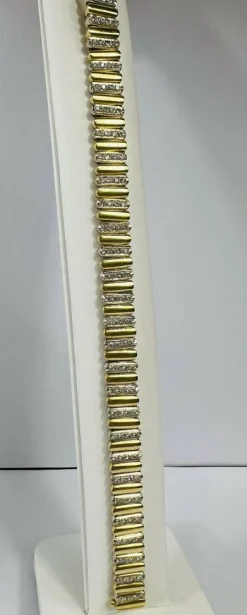 Bracelet Articulé 2 Ors Diamants