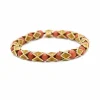 Bracelet articulé arlequin Or jaune Email Corail