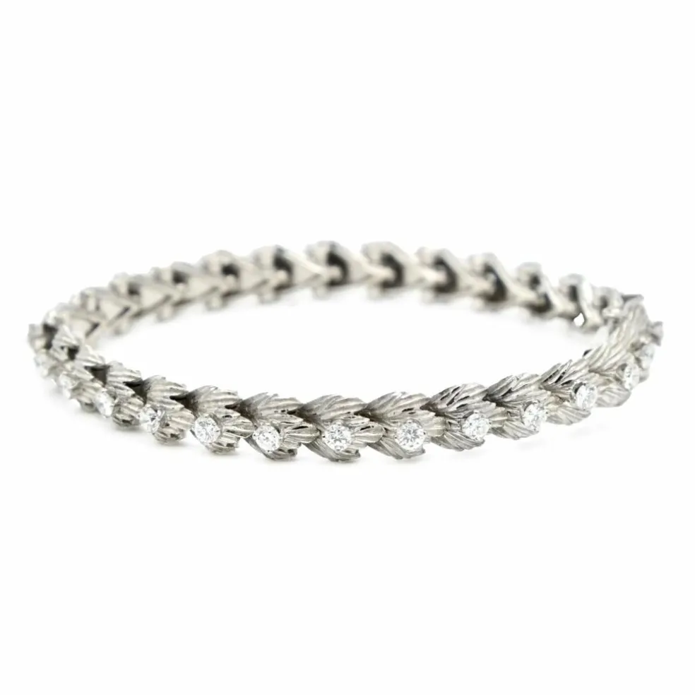 Bracelet articulé Or gris Diamants