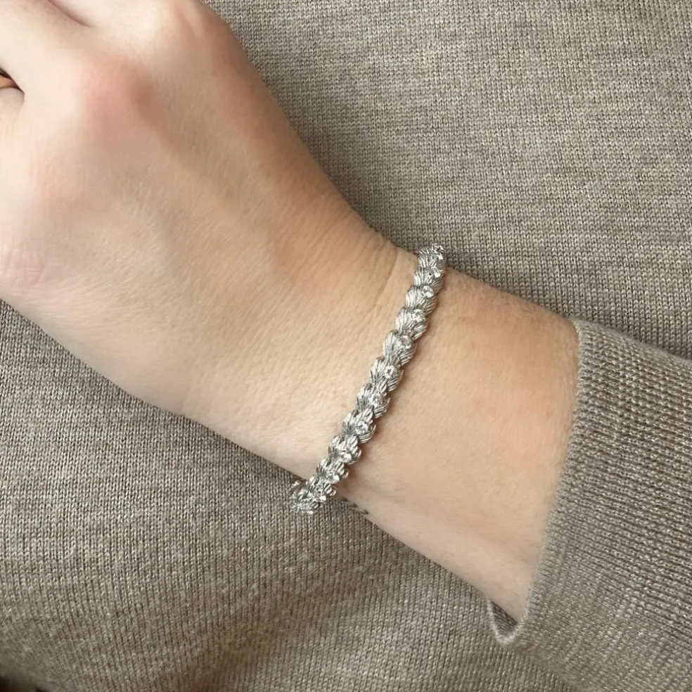Bracelet articulé Or gris Diamants