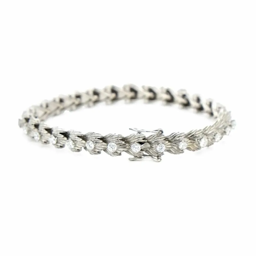 Bracelet articulé Or gris Diamants