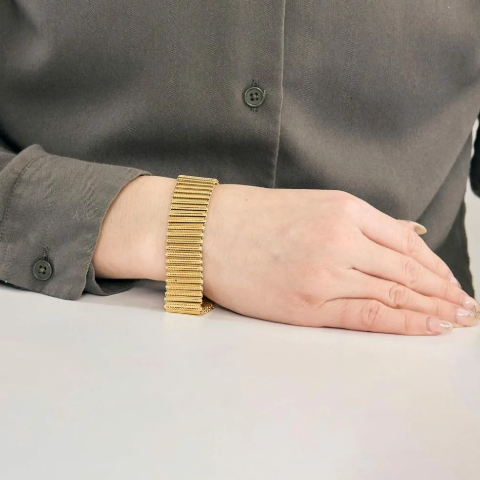 Bracelet articulé or jaune