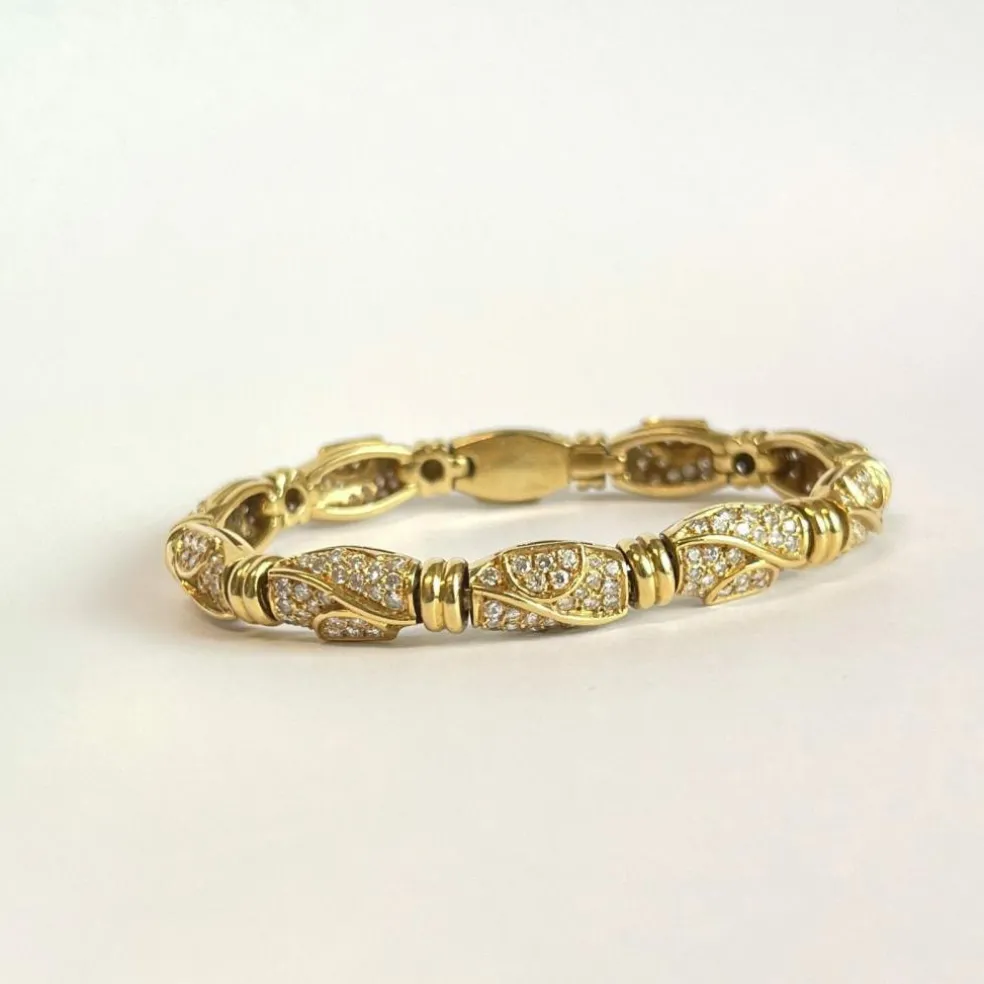 Bracelet articulé Or Jaune, diamants