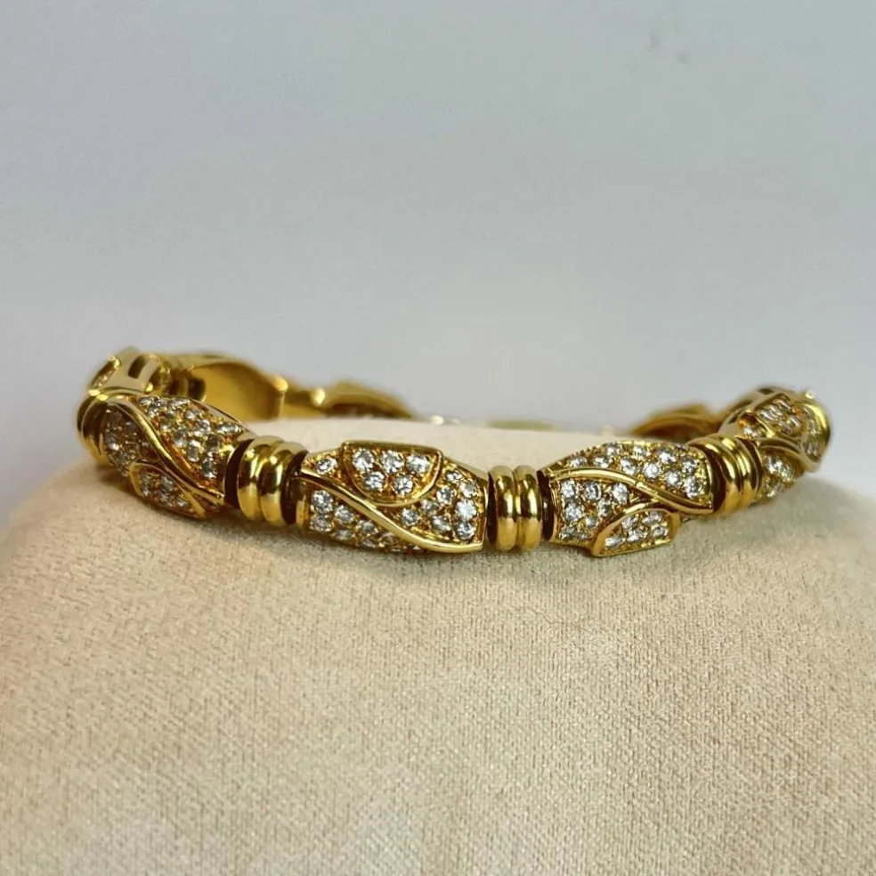 Bracelet articulé Or Jaune, diamants