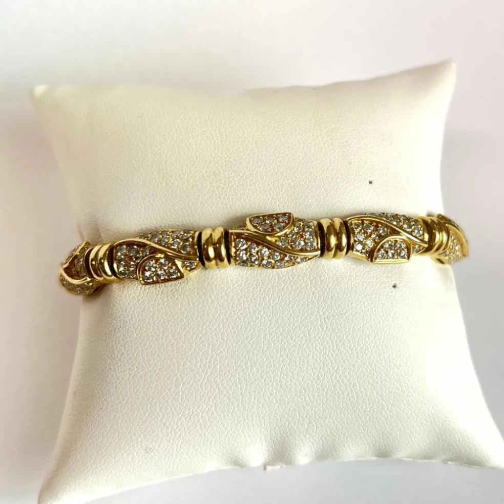 Bracelet articulé Or Jaune, diamants