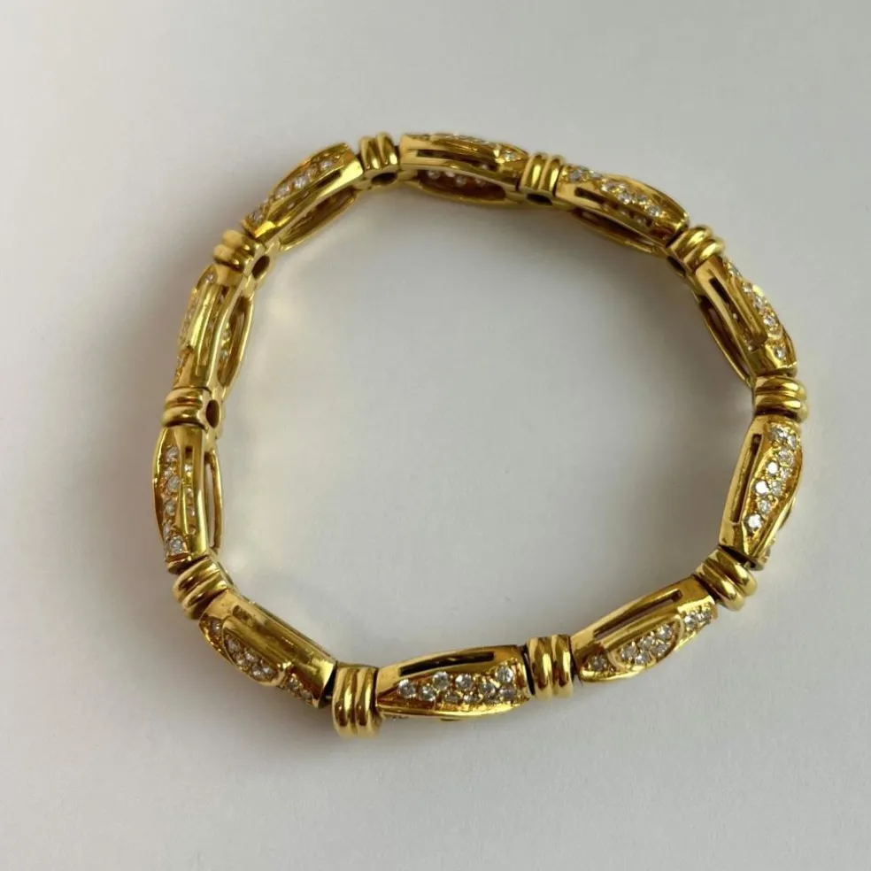 Bracelet articulé Or Jaune, diamants