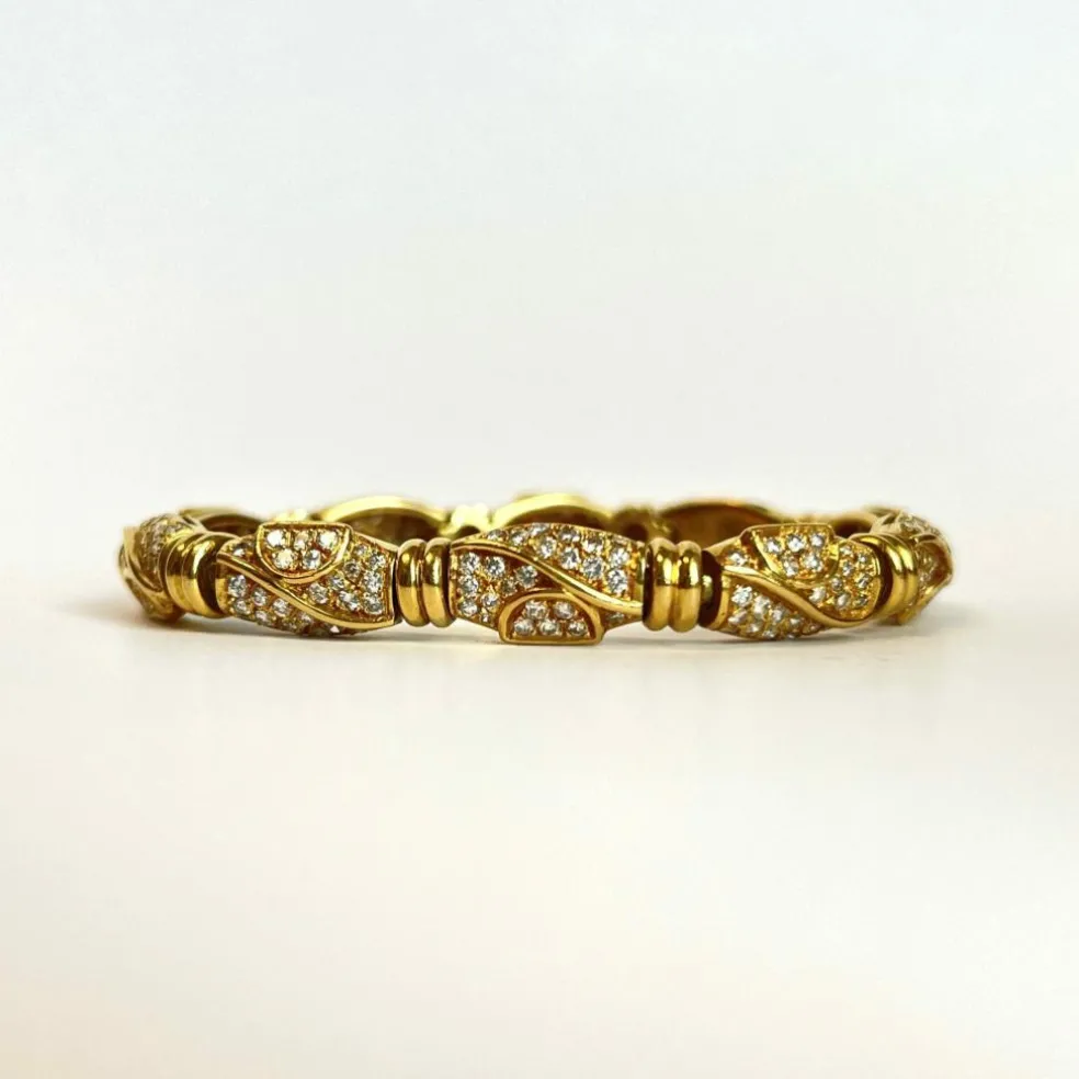 Bracelet articulé Or Jaune, diamants