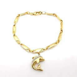 Bracelet avec pendentif Or jaune Diamants