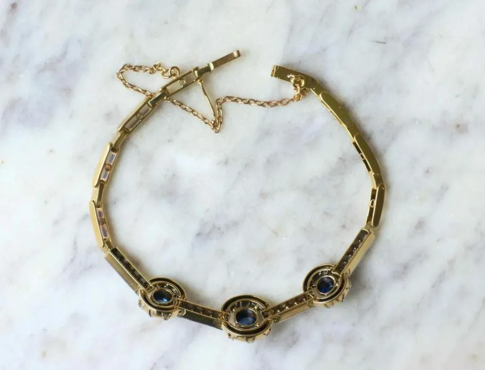 Bracelet Belle Epoque Saphirs et Diamants