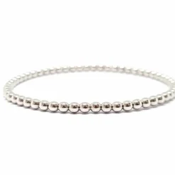 Bracelet boules or blanc