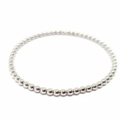 Bracelet boules or blanc