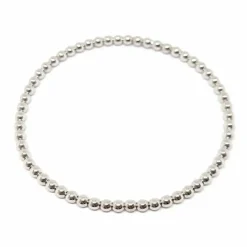 Bracelet boules or blanc