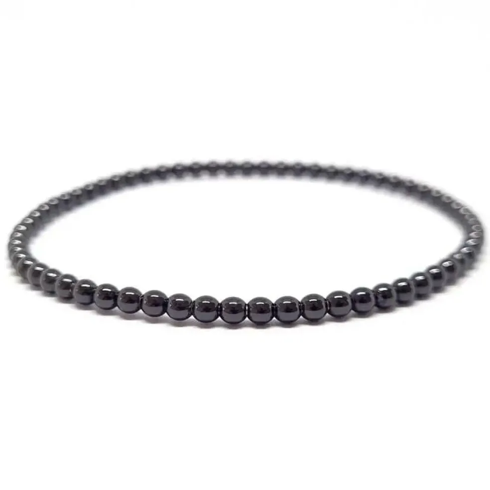 Bracelet boules or noir